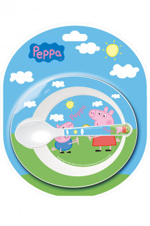 Peppa Gris spisesett, 2 deler gavesett 