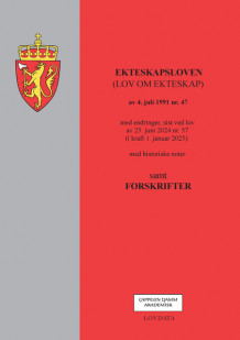 Ekteskapsloven (lov om ekteskap) m/forskrifter (Heftet)